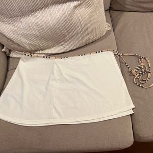 Vintage White BURBERRY Swim Skirt